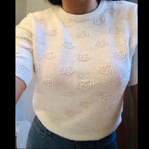 Vintage floral knit shirt